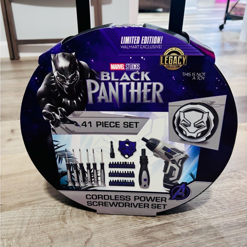 Black Panther Cordless Power Screwdriver Set - NEW UNOPENED